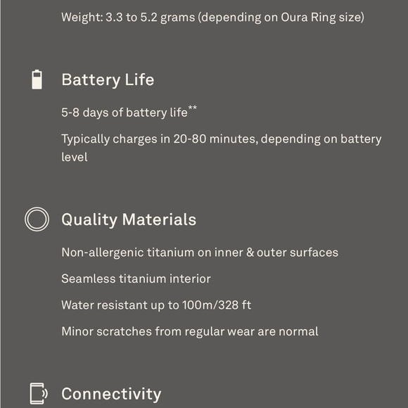 NEW Oura - Ring 4 - Smart Ring - Size 8- Rose Gold - (2024) - Picture 9 of 10